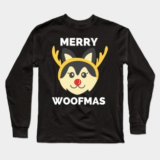 Merry Woofmas - Merry Woofmas Funny Merry Christmas Tree Dogs Lovers Owner Gift For Women Men Long Sleeve T-Shirt